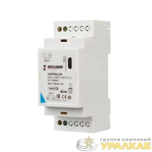 Контроллер DALI-LOGIC-USB-PS-x1 (BUS/230В) IP20 пластик INTELLIGENT Arlight 044836 детальная картинка