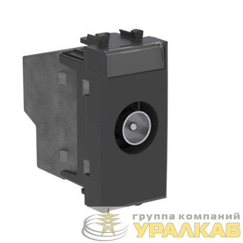 Розетка телевизионная оконечная TV 1мод. Avanti "Черный матовый" DKC 4412521 детальная картинка