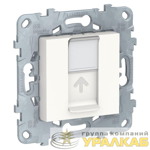Механизм розетки компьютерной 1-м Unica New RJ45 кат.5E UTP бел. SchE NU541118 детальная картинка