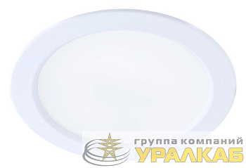 Светильник светодиодный DownL 18Вт 180-265В 6400К кругл. панель бел. КОСМОС 