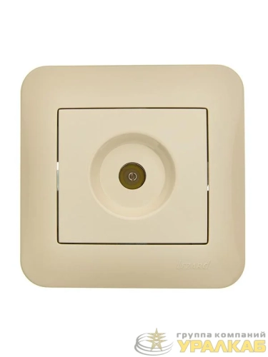 Розетка телевизионная оконечная TV СП ASTI IP20 в сборе крем. LEZARD 7081-0303-130 детальная картинка