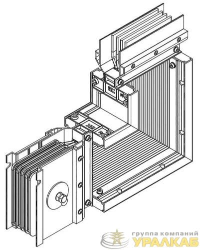 Секция угловая вверх н/2 5000А Al 3L+N+PER IP55 тран. IEK LB-5000A4-35-F-LUF детальная картинка
