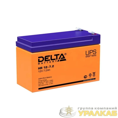 Аккумулятор UPS 12В 7.2А.ч Delta HR 12-7.2 детальная картинка
