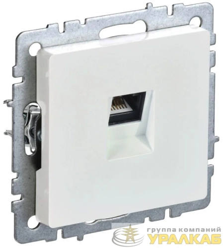 Розетка компьютерная СП RJ45 кат.5E BRITE РК10-БрЖ механизм жемчуж. IEK BR-K10-1-K36 детальная картинка