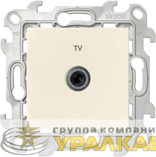 Розетка телевизионная одиночная TV СП Simon 24 IP20 механизм сл. кость Simon 2450477-031