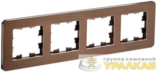 Рамка 4-м BRITE РУ-4-1-Бр метал. коричн. RE AL IEK BR-M42-M-21-K30 детальная картинка