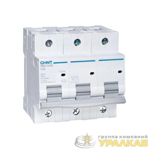 Выключатель автоматический модульный 3п D 63А 25кА NB8-125R (R) CHINT 