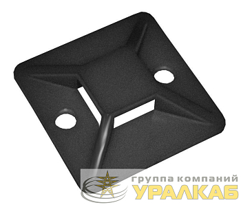 Площадка самокл. 20х20 под хомуты черн. (уп.20шт) IEK UHP31-20-020