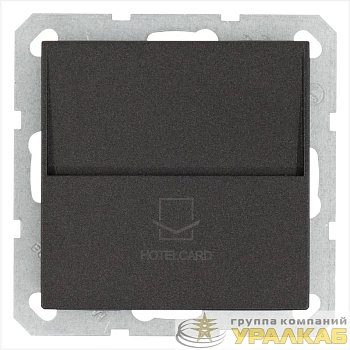 Выключатель карточный 10А IP20 отельный механизм антрацит Jasmart G6209B