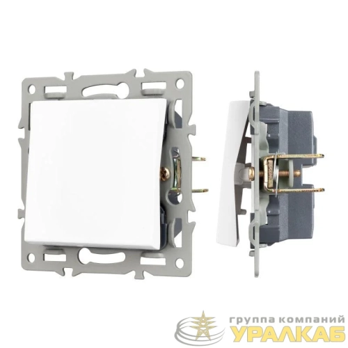 Механизм выключателя одноклавишный непроходной SWT-MK01-PL-WH (250В 16А) Arlight 