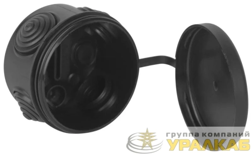 Коробка Тусо распаячная для ОП 60х40мм УХЛ1 черн. Ruvinil 67010МЧ детальная картинка