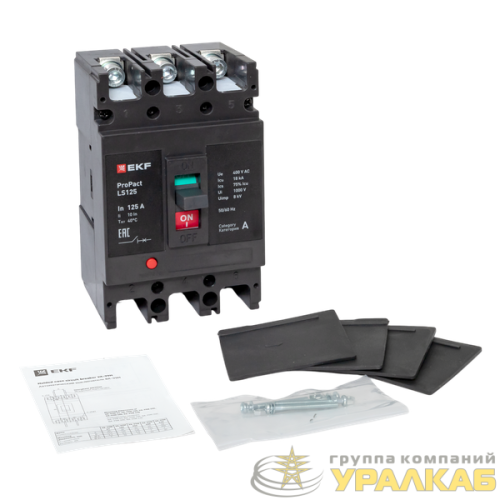 Выключатель автоматический 3п 125А 18кА LS125 ProPact EKF mccb-125-18-3-125-ls