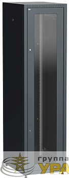 Шкаф сетевой LINEA E 42U 600х800мм стекл. передняя дверь задняя металлическая черн. ITK LE05-42U68-GM