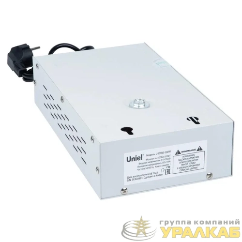 Стабилизатор напряжения ультратонкий 1ф релейный 500В.А настенный Uniel 