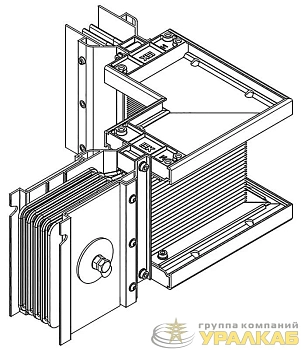 Секция угловая лев. 800А Al 3L+N+PER НК IP55 тран. IEK LB-0800A4-25-F-LL