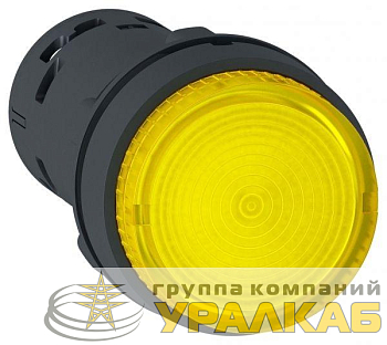 Кнопка 22мм 230В желт. с подсветкой SchE XB7NW38M1