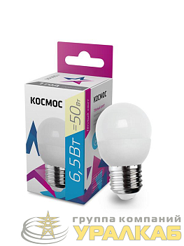Лампа светодиодная GL45 6.5Вт 220В E27 3000К Космос LkecLED6.5wGL45E2730