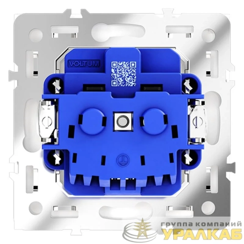 Розетка 1-м СП S70 16А с заземл. механизм кашемир Voltum VLS040103 детальная картинка