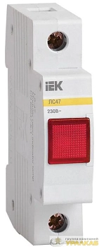 Лампа сигнальная ЛС-47 красн. IEK MLS10-230-K04