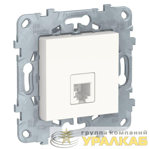Розетка телефонная 1-м Unica New RJ11 4 контакт. механизм бел. SchE NU549218 детальная картинка
