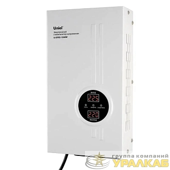 Стабилизатор напряжения U-DTRS-1500W 1ф 1.5кВА релейный ультратонкий настен. Uniel UL-00010578