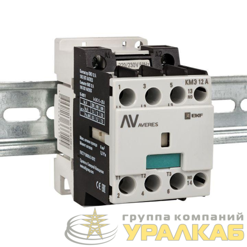 Контактор КМЭ 12А кат. 400В AC 1НО AVERES EKF ctr-s-12-10-400-av детальная картинка