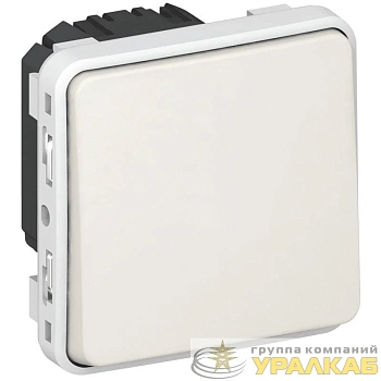 Переключатель проходной 1-кл. 1п СП Plexo 10А IP55 10AX механизм бел. Leg 069611