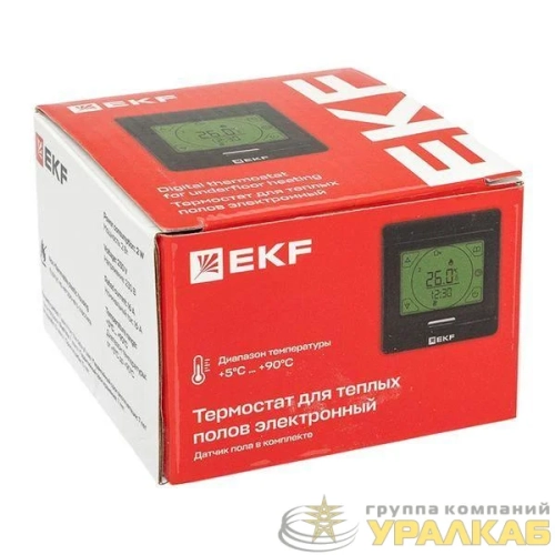 Термостат электронный сенсорный для теплых полов 16А 230В EKF 