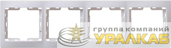 Рамка 4-м КВАРТА РГ-4-КБ горизонт. бел. IEK EMK40-K01-DM