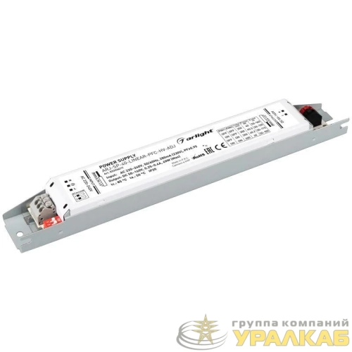 Блок питания ARJ-SP-40-LINEAR-PFC-HV-ADJ (40Вт 50-160В 0.25-0.4А) IP20 металл Arlight 