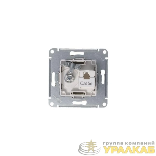 Розетка компьютерная + телевизионная 2-м AtlasDesign RJ45 кат.5E + TV механизм алюм. SE 