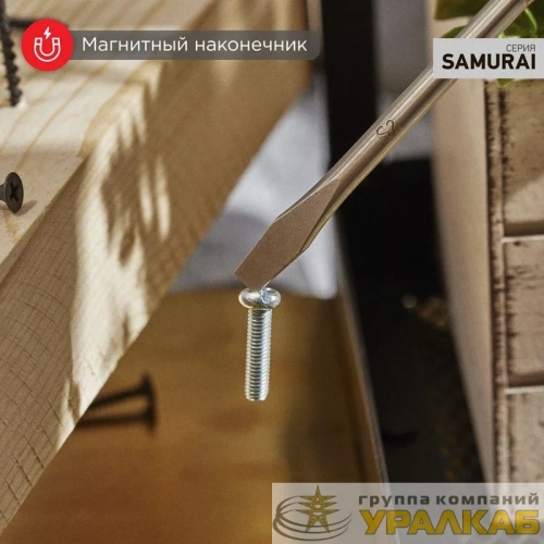 Отвертка шлицевая SL 4х100мм трехкомпонентная рукоятка сталь S2 Rexant 12-6424-1 детальная картинка
