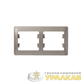 Рамка 2-м Glossa горизонт. титан SE GSL000402