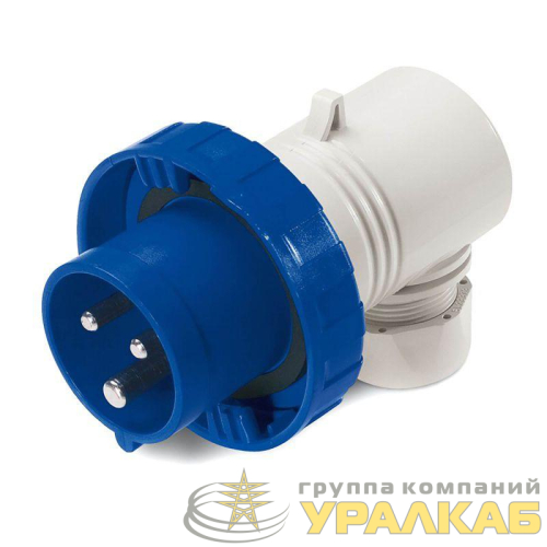 Вилка кабельная угловая 16А 2P+E 230В IP67 DKC DIS2261633 детальная картинка