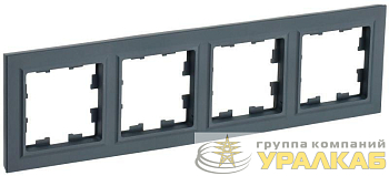 Рамка 4-м BRITE РУ-4-БрГ графит IEK BR-M42-K53