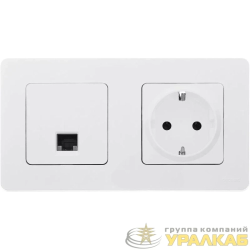 Розетка компьютерная Inspiria RJ45 кат.5E UTP бел. IEK 
