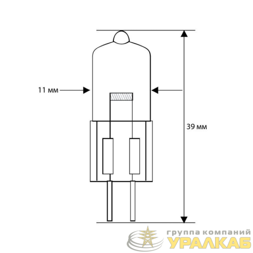 Лампа галогенная JD 35Вт капсула G6.35 3000К 220-240В Camelion 5203