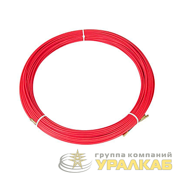 Протяжка кабельная (мини УЗК в бухте) 50м стеклопруток d3.5мм красн. Rexant 47-1050