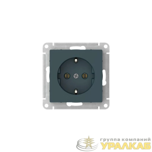 Розетка AtlasDesign 16А с заземл. быстрозажим. клем. механизм изумруд SE 