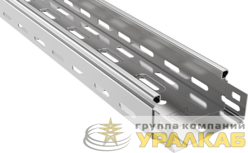 Лоток листовой перфорированный 100х50 L3000 сталь 1.2мм оцинк. IEK CLP10-050-100-120-3 детальная картинка
