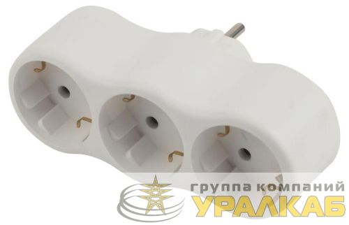 Разветвитель 3-м с заземл. 16А IP20 SPx-3e-W бел. Эра Б0053479 детальная картинка