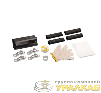 Комплект муфты концевой ПКВтп внутренней установки 4х35/50 без наконечников пайка ПВХ/СПЭ изоляция 1кВ IEK UZM-XLK1-VN4-3550X