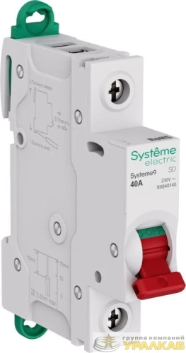 Выключатель нагрузки 1п 40А Systeme9 230В SE 