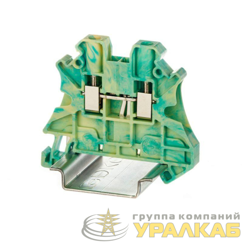 Клемма заземления винтовой зажим 2 точки подключения 4кв.мм DKC TUR-4-PE детальная картинка