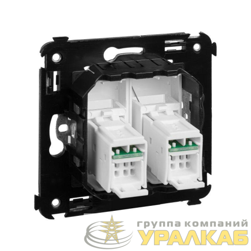 Розетка компьютерная 2-м СП Avanti "Белое облако" RJ45 кат.5E DKC 4400464 детальная картинка
