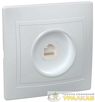Розетка компьютерная 1-м СП Кварта РК10-КБ IP20 бел. IEK EKK10-K01-DM