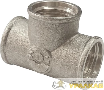 Тройник никелированный ВР-ВР-ВР 1/2дюйм (100/10) VALFEX VF.130.N.012