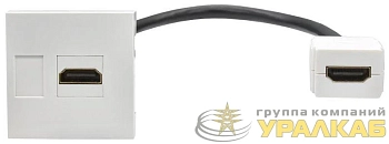 Розетка 2мод. HDMI M/M РКМ-20-10-П бел. PRIMER IEK PR-KK40D-RH-0-2-K01
