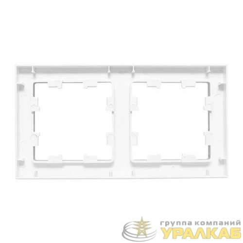 Рамка 2-м Эпика пластик бел. EKF 