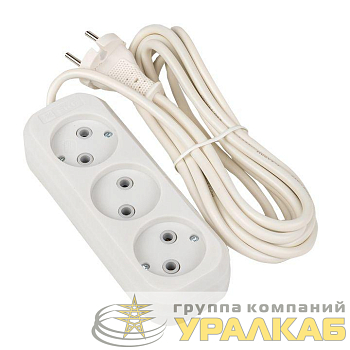 Удлинитель 3х3м без заземл. 10А IP20 Эксперт 2.2кВт ПВС 2х0.75 PROxima EKF UBA10-275-3-03